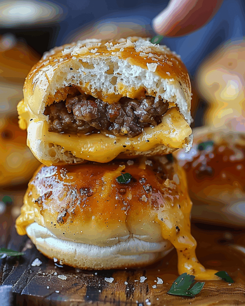 Garlic Parmesan Cheeseburger Bombs