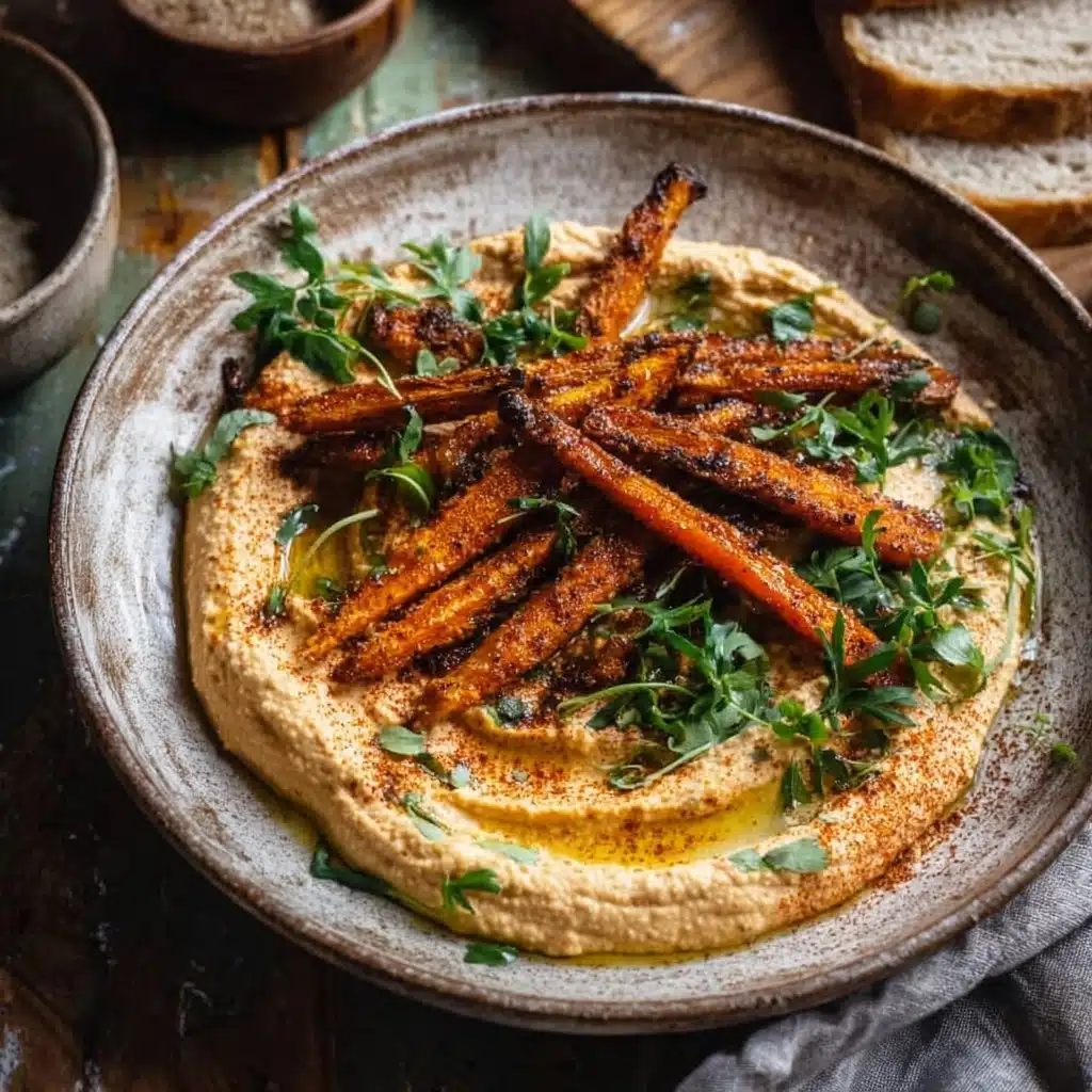 Roast Tandoori Carrots on Butter Bean & Tomato Dip Recipe 4 Roast Tandoori Carrots on Butter Bean & Tomato Dip Recipe - Recipe Image