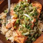 Miso Butter Salmon with Sizzled Scallion Salsa Verde Recipe 6 Miso Butter Salmon with Sizzled Scallion Salsa Verde Recipe