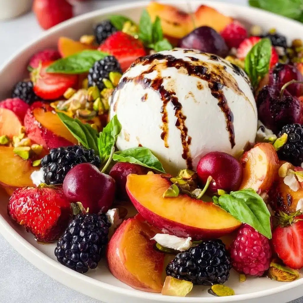 Peach Burrata Salad Recipe - Recipe Image
