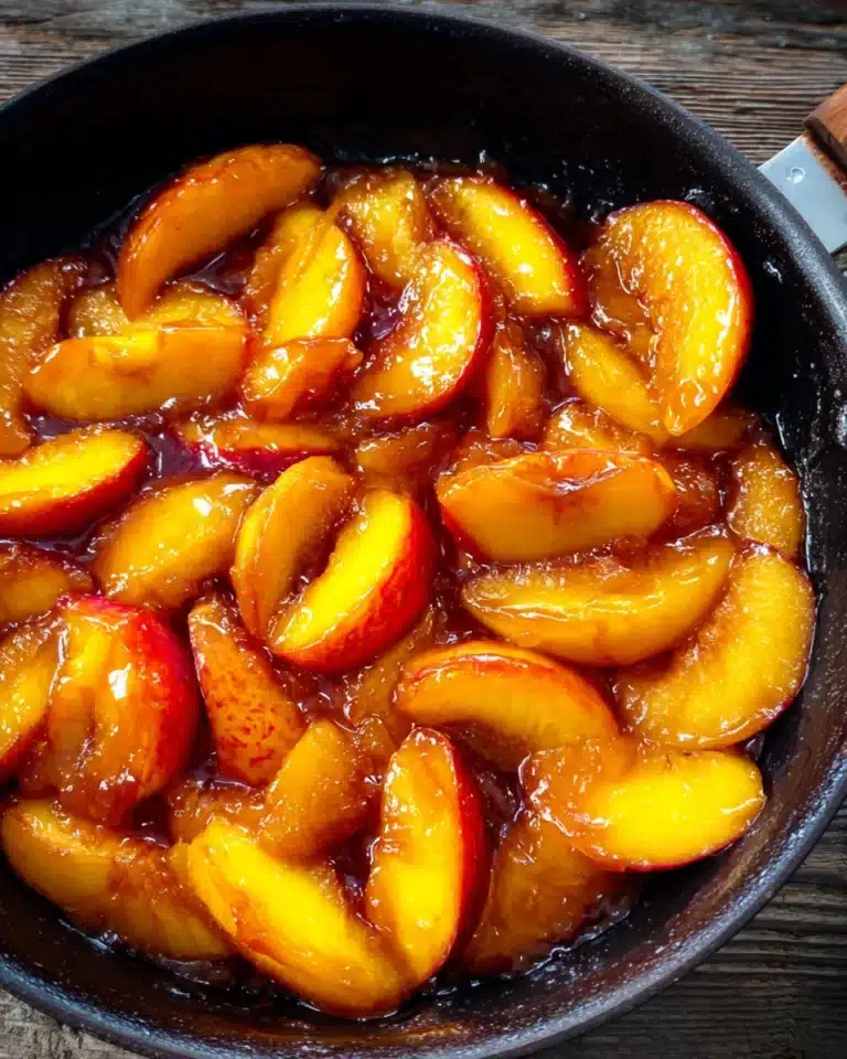 Caramelized Skillet Peaches Recipe