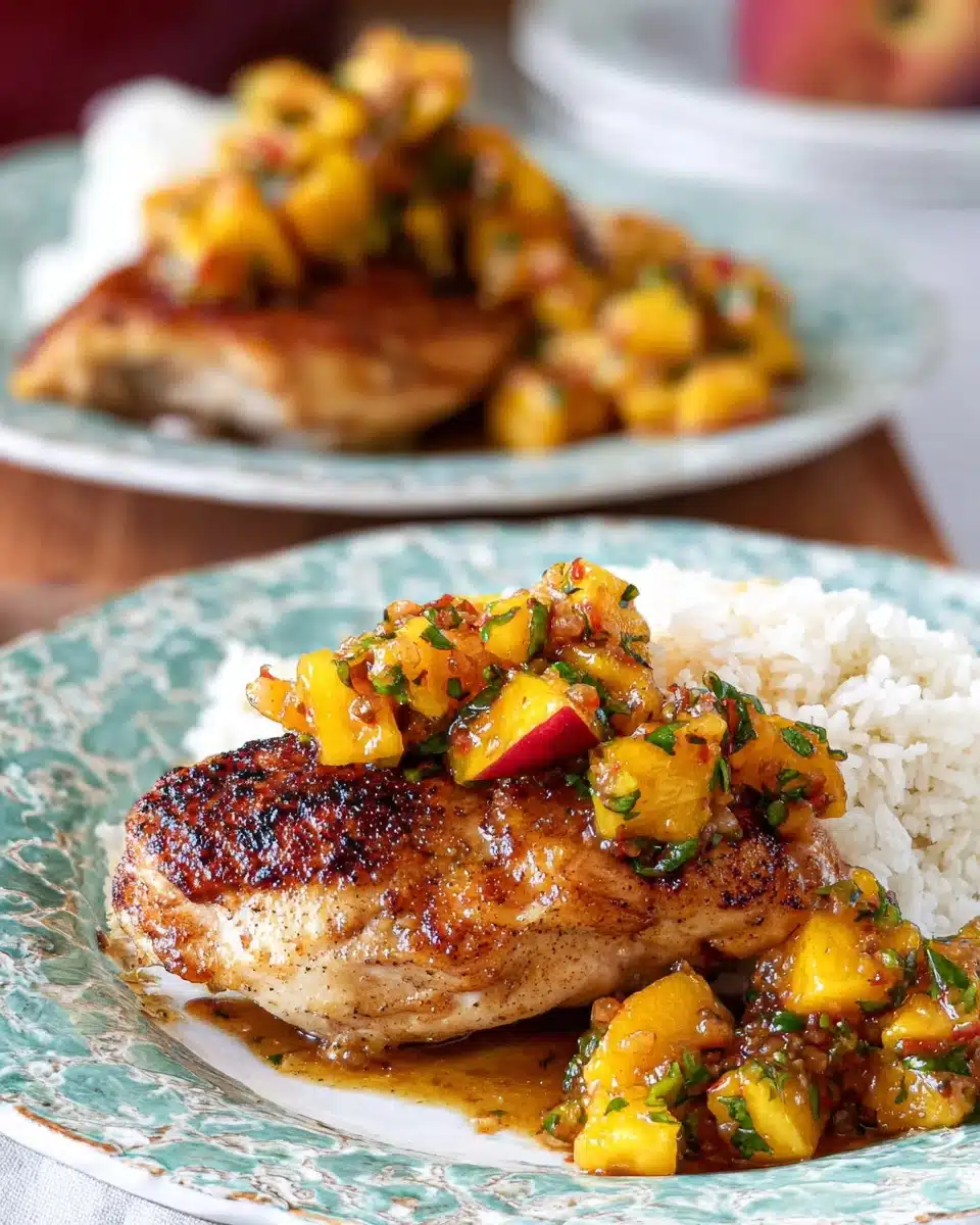Grilled Chicken with Peach Chipotle Sauce Recipe