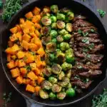 Garlic Butter Steak with Brussels Sprouts and Butternut Squash 6 s 4 people Calories per serving 446 kcal Recipe