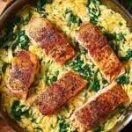 One Skillet Salmon with Lemon Orzo Recipe 6 One Skillet Salmon with Lemon Orzo Recipe
