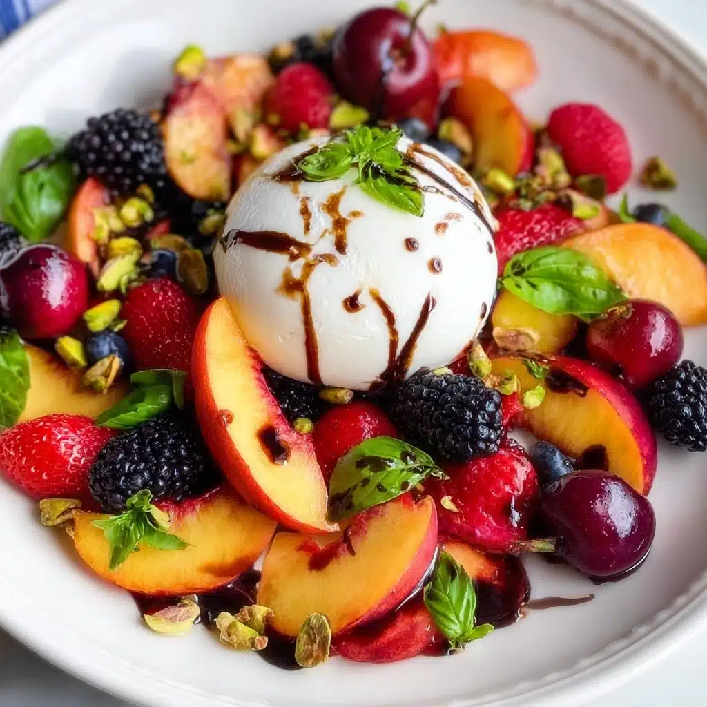 Peach Burrata Salad Recipe - Recipe Image