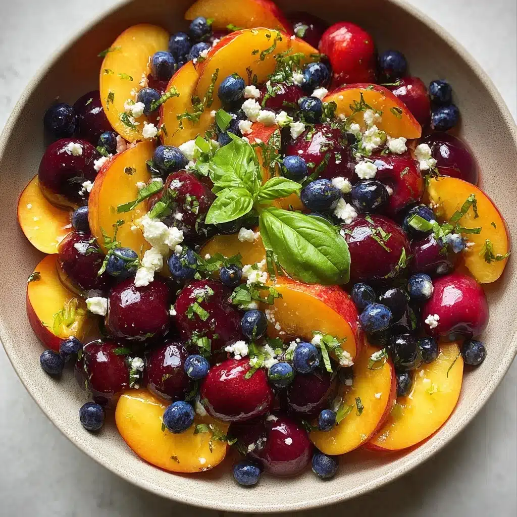 Blueberry Peach Feta Salad Recipe 4 Blueberry Peach Feta Salad Recipe - Recipe Image
