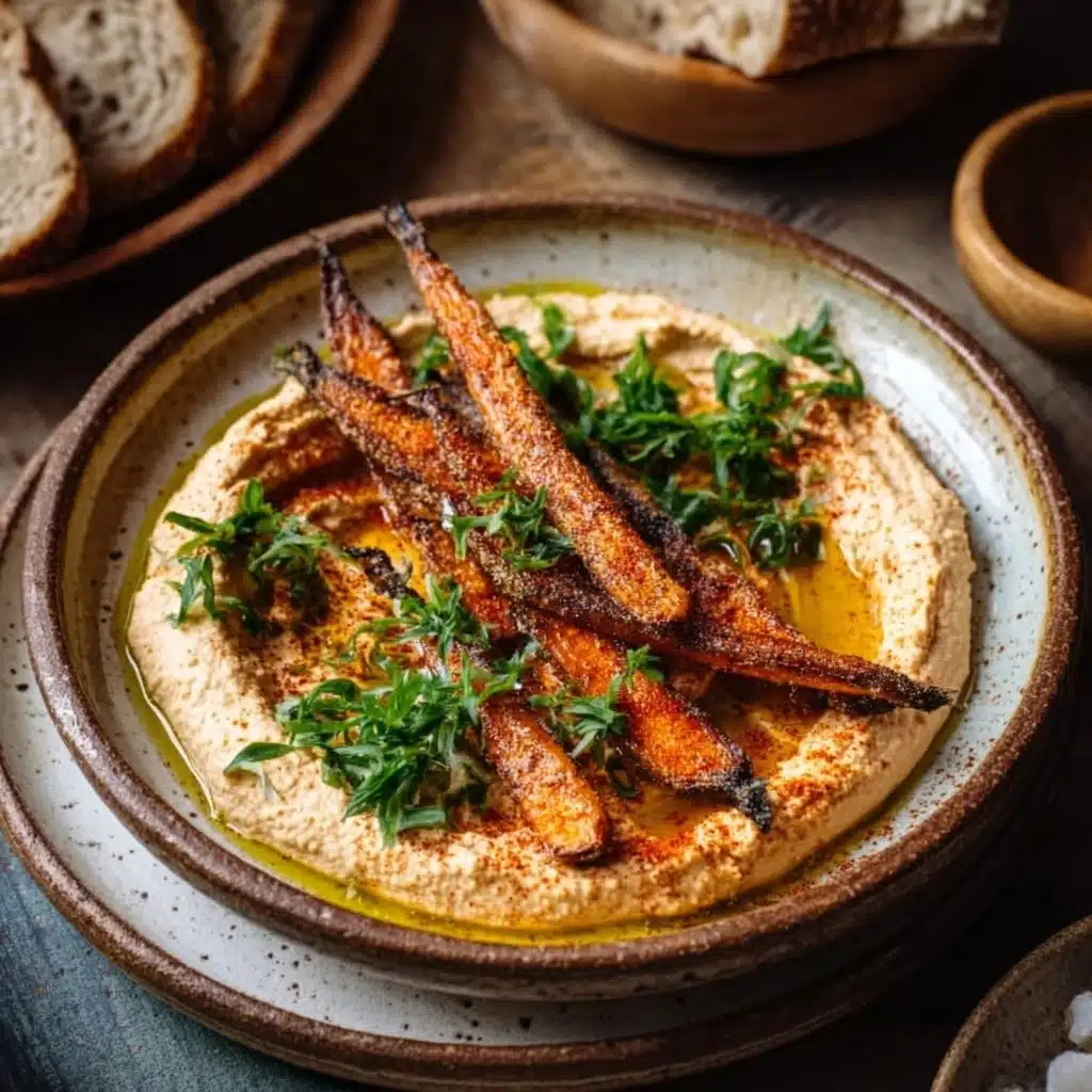Roast Tandoori Carrots on Butter Bean & Tomato Dip Recipe 5 Roast Tandoori Carrots on Butter Bean & Tomato Dip Recipe - Recipe Image