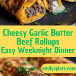 Easy Garlic Butter Beef Cheeseburger Rollups Recipe