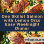 One Skillet Salmon with Lemon Orzo Recipe