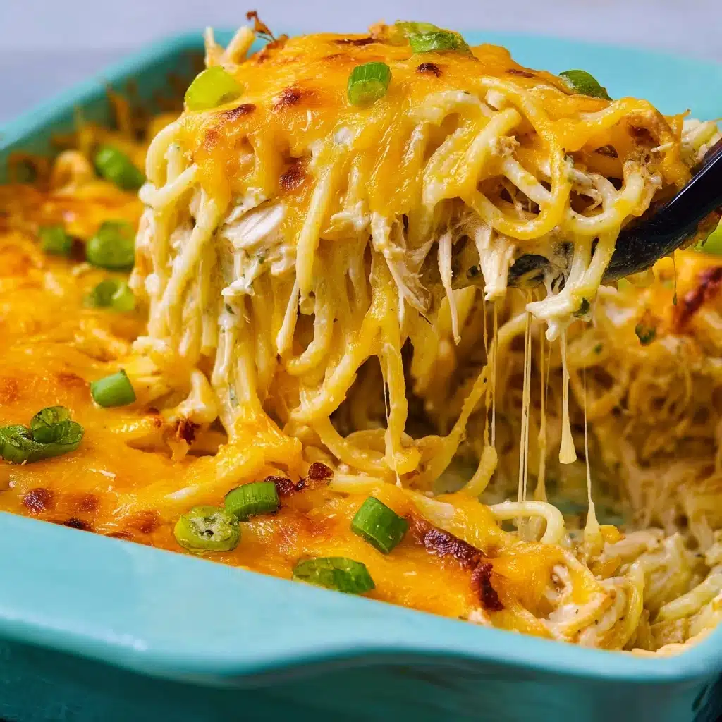 Spicy Southern Cheesy Chicken Spaghetti Casserole Recipe - Recipe Image