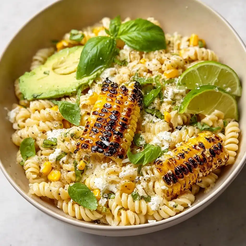 Creamy Street Corn Pasta Salad Recipe - Recipe Image