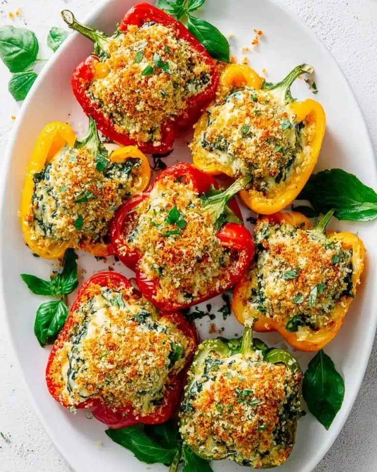 Herby Ricotta Stuffed Peppers Recipe