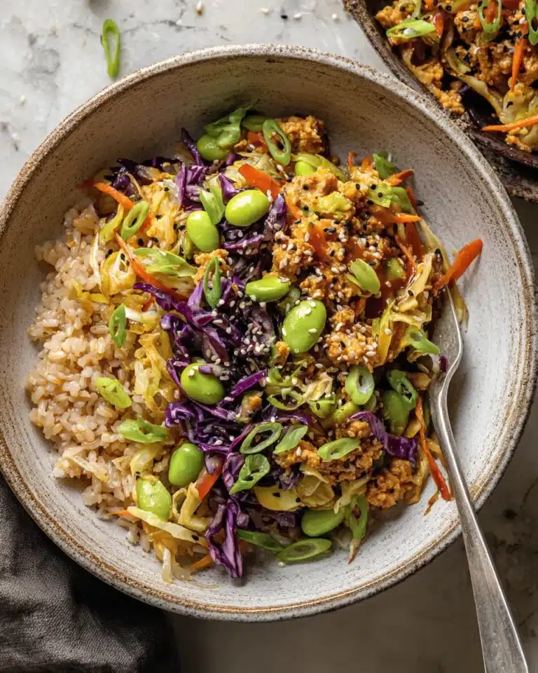 Easy Ground Turkey Egg Roll in a Bowl Recipe