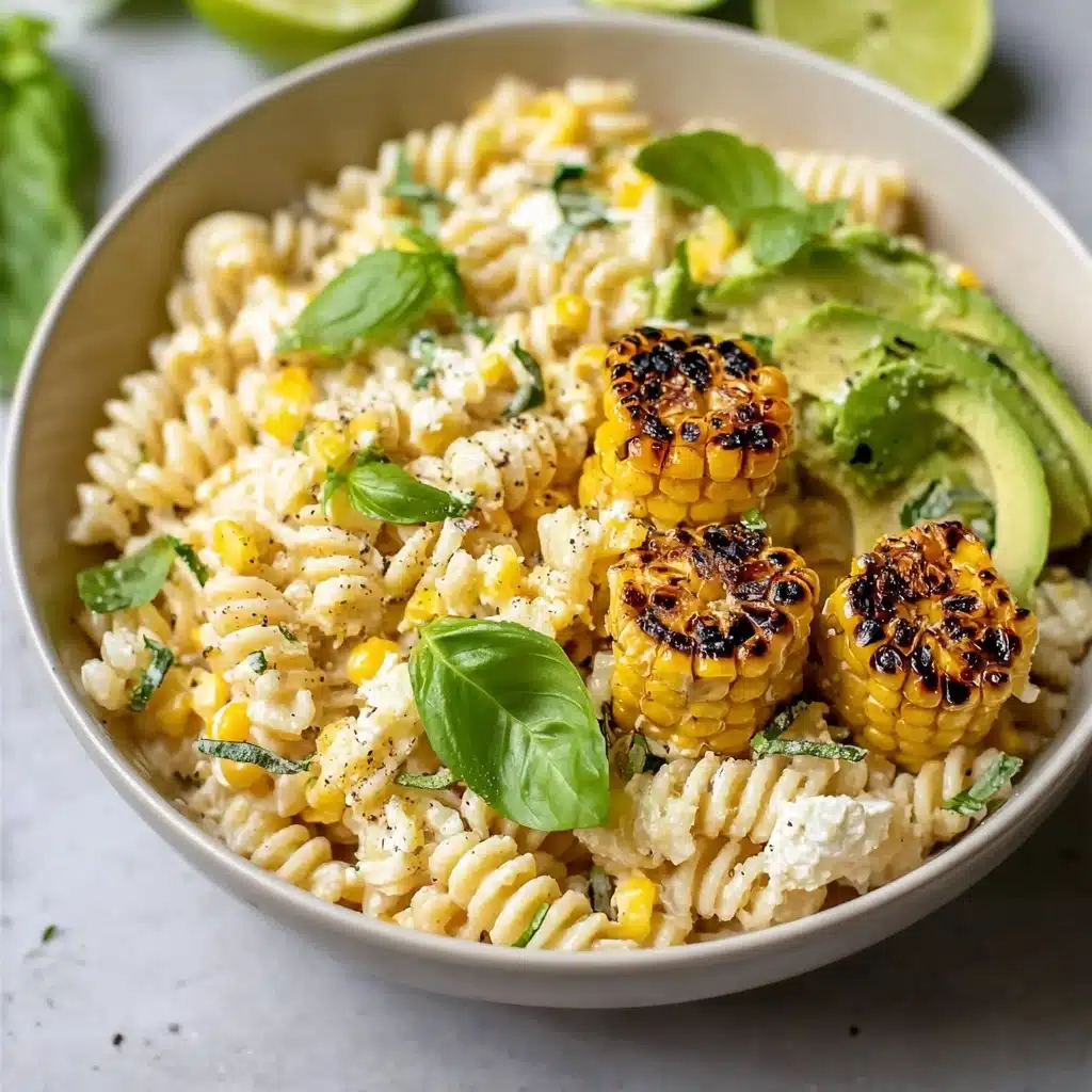 Creamy Street Corn Pasta Salad Recipe - Recipe Image