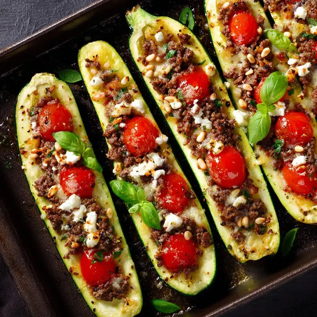 Mediterranean Stuffed Zucchini Recipe - Recipe Image