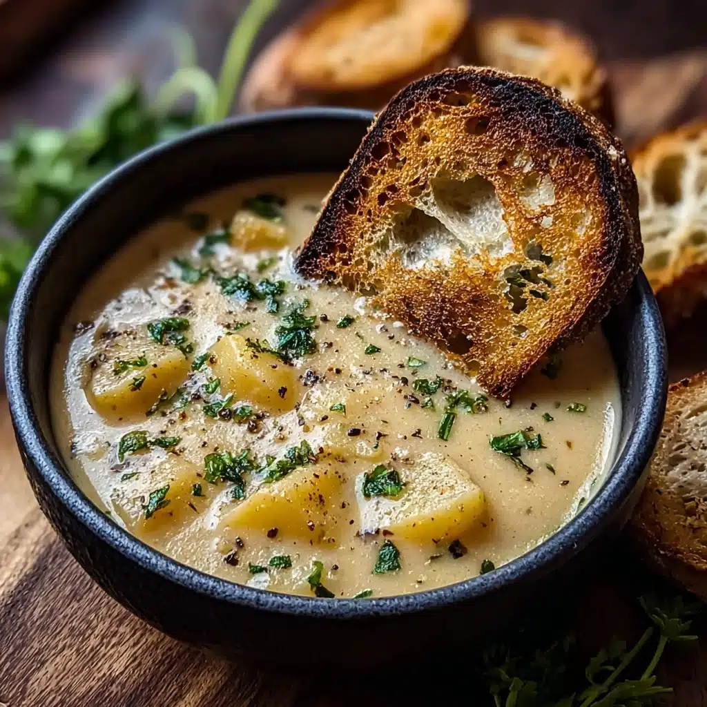 Hearty Cheddar Garlic Herb Potato Soup Recipe 4 Hearty Cheddar Garlic Herb Potato Soup Recipe - Recipe Image