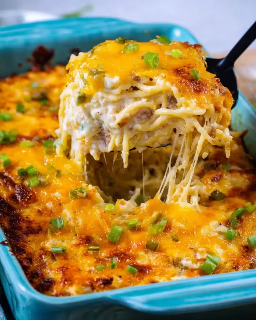Spicy Southern Cheesy Chicken Spaghetti Casserole Recipe