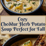 Hearty Cheddar Garlic Herb Potato Soup Recipe