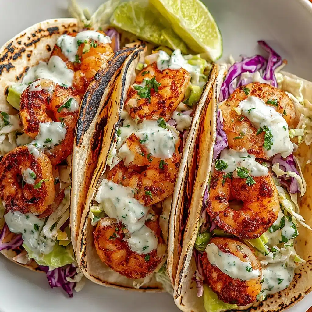 Zesty Cilantro Lime Shrimp Tacos with Creamy Slaw Recipe - Recipe Image