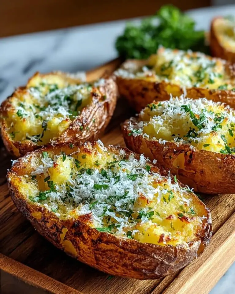 Garlic Herb Roasted Potato Skins Recipe