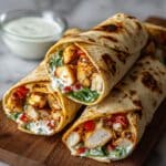 Crispy Air Fryer Chicken & Mozzarella Wraps Recipe