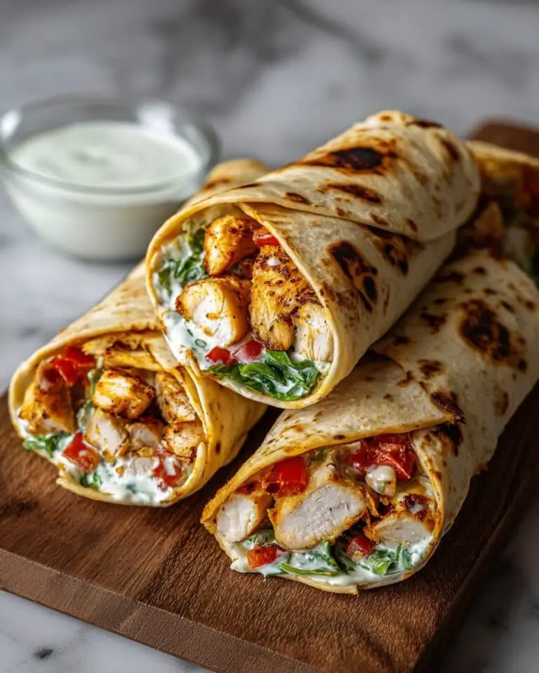 Crispy Air Fryer Chicken & Mozzarella Wraps Recipe