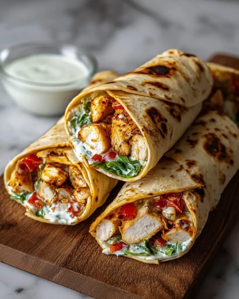 Crispy Air Fryer Chicken & Mozzarella Wraps Recipe