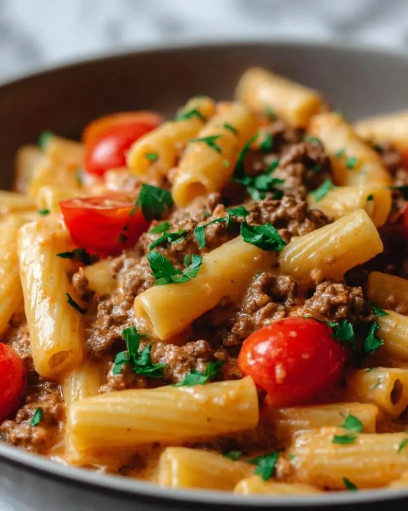 High Protein Creamy Beef Pasta Recipe for Quick Weeknight Dinners Recipe
