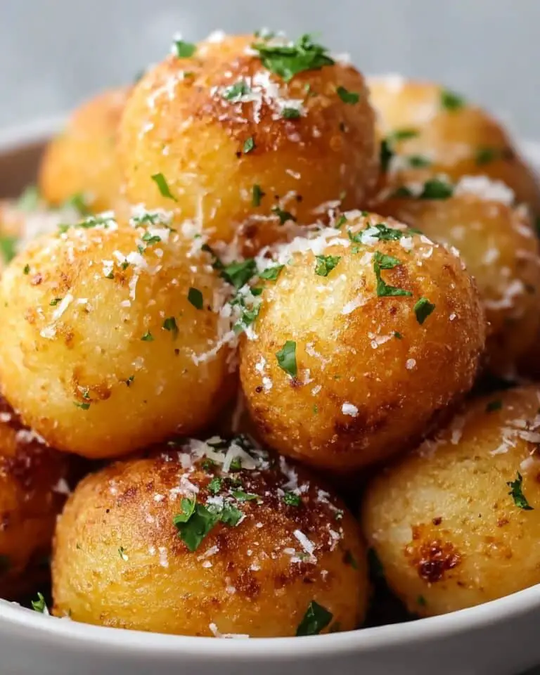 Crispy Parmesan Garlic Potato Balls Recipe