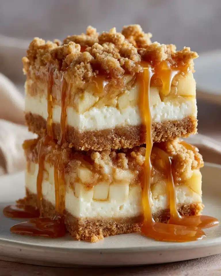 Caramel Apple Cheesecake Bars Recipe
