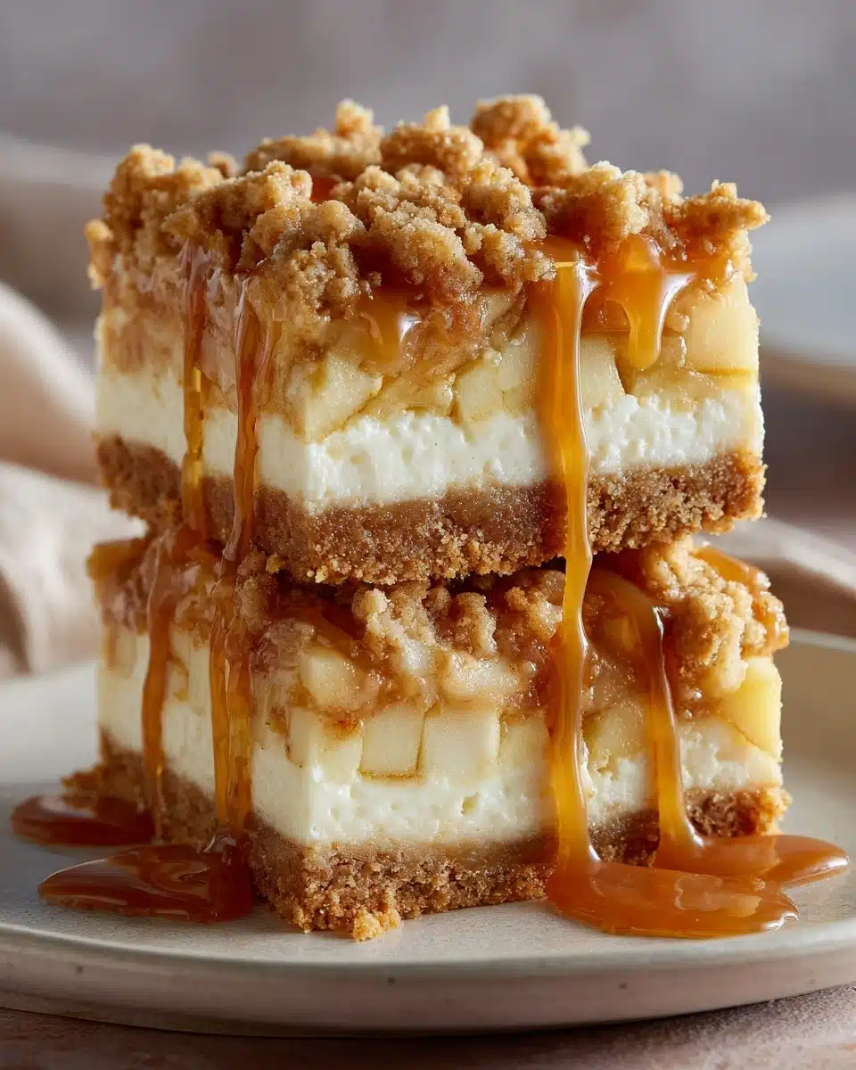 Caramel Apple Cheesecake Bars Recipe