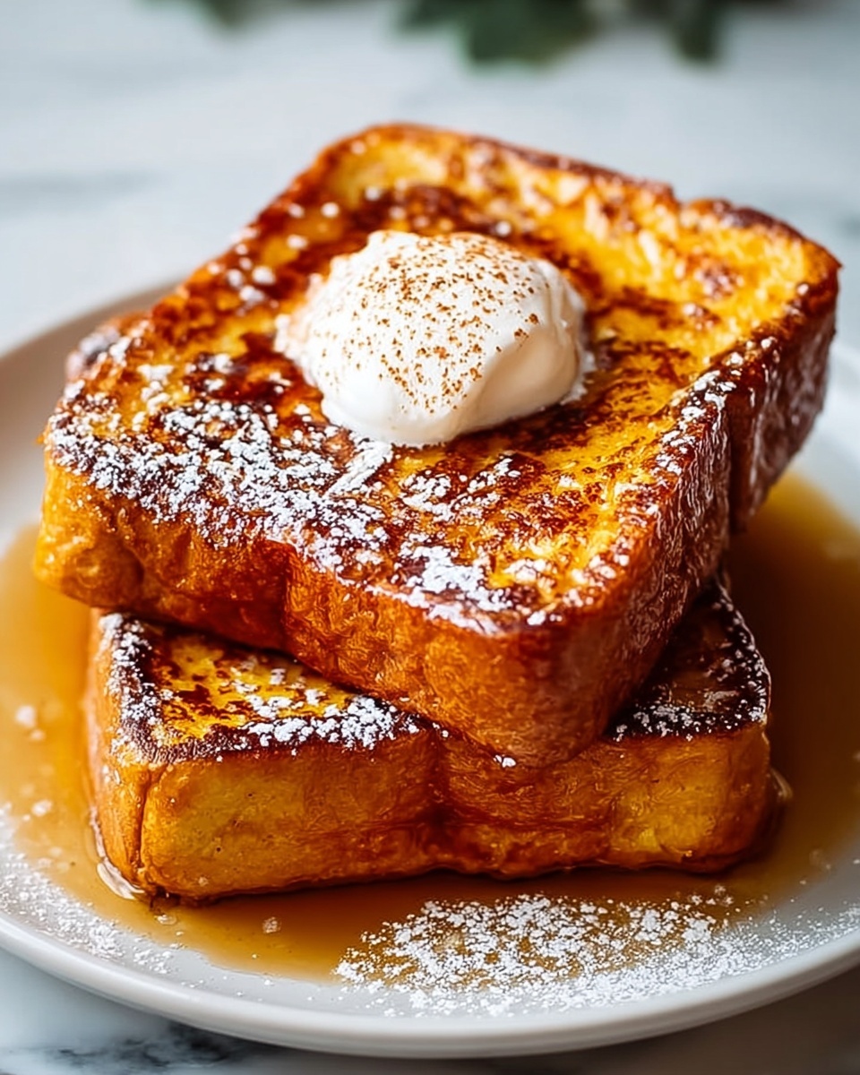 Pumpkin French Toast with Maple Syrup and Pecans Recipe - Recipe Image