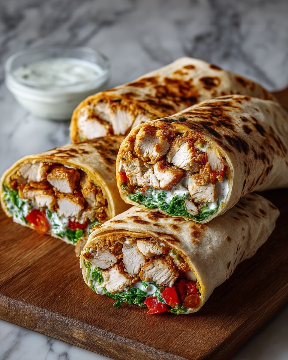 Crispy Air Fryer Chicken & Mozzarella Wraps Recipe - Recipe Image