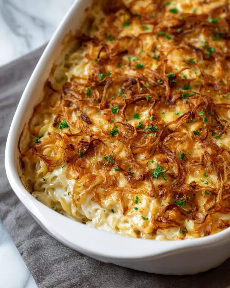 French Onion Chicken Orzo Casserole Recipe