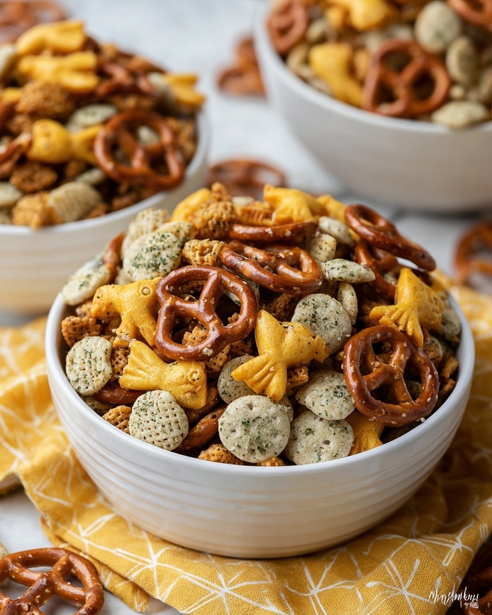 Zesty Ranch Pretzel Snack Mix Recipe - Recipe Image