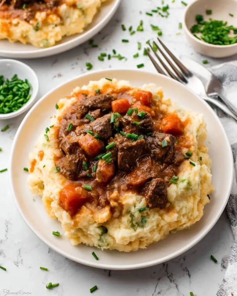 Fall Apple Cider Stew over Mashed Potatoes Recipe