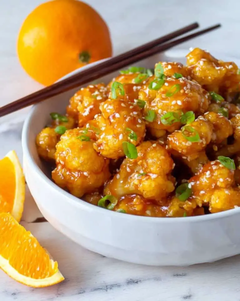 Baked Orange Cauliflower “Chicken Recipe