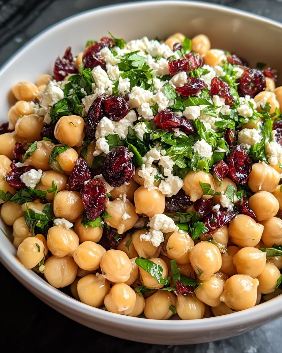 Feta and Cranberry Chickpea Salad Recipe - Recipe Image