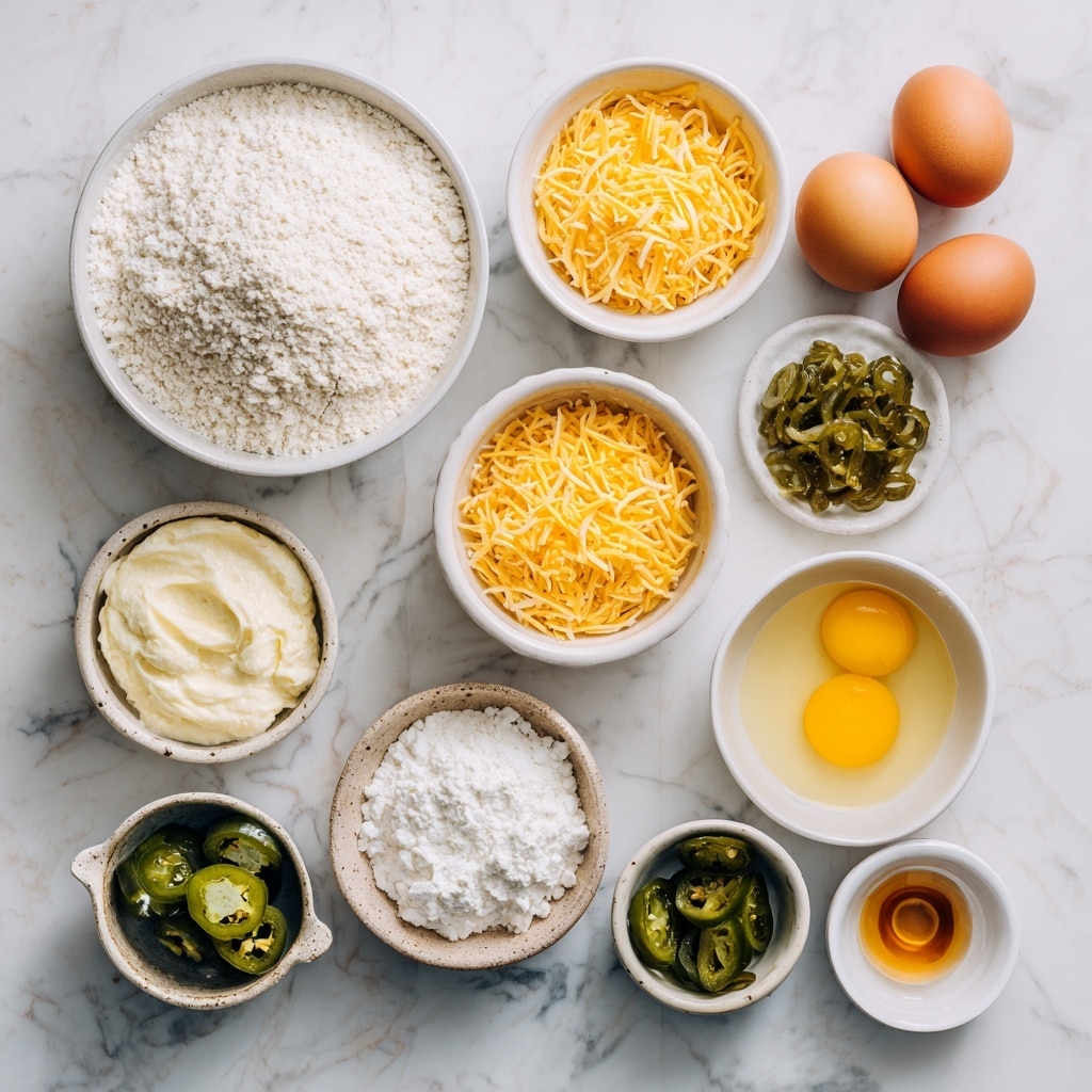 A stack of three golden brown waffles with crispy edges is shown on a white plate. Each waffle layer has melted cheese and green herbs visible within and around them, with white creamy sauce oozing out. The top waffle holds a square of light yellow butter melting slowly, topped with finely chopped bright green chives. Light amber syrup drips down the sides of the waffles, catching the light. The whole scene is set on a white marbled surface. photo taken with an iphone --ar 4:5 --v 7