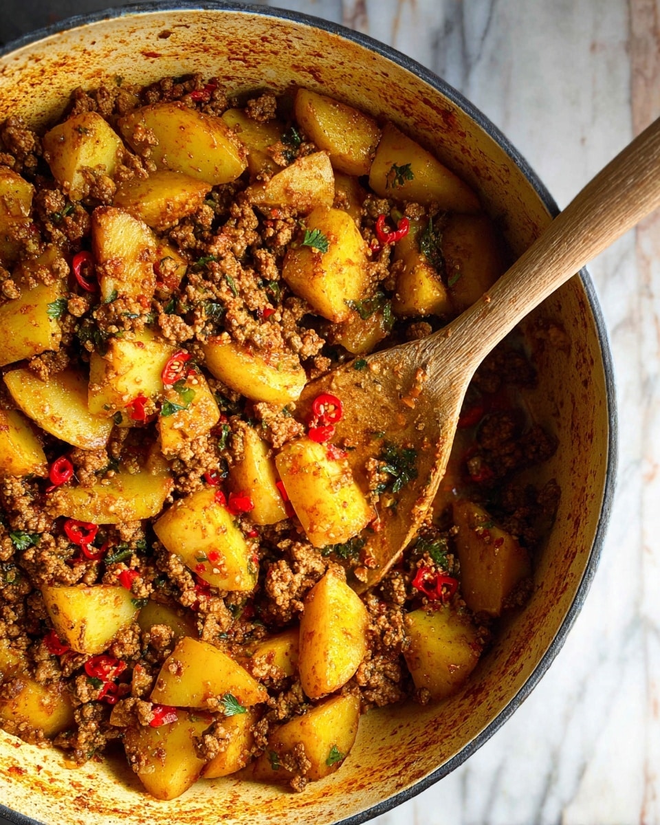 Cheesy One Pot Beef and Potatoes Recipe - Recipe Image