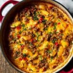 Cheesy One Pot Beef and Potatoes Recipe