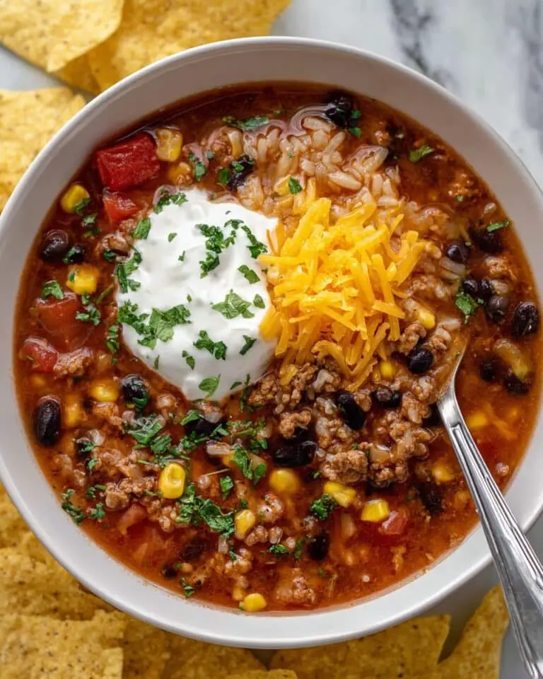Mexican Beef and Rice Soup Recipe