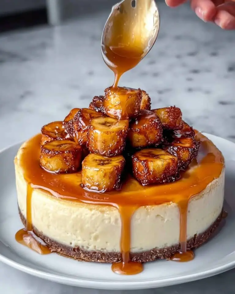 Caramelized Banana Cheesecake with Rum Glaze Recipe