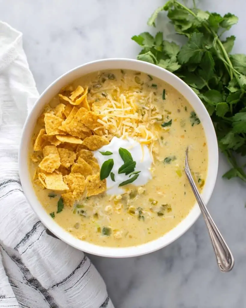 Green Chile Chicken Enchilada Soup Recipe
