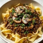 The Perfect Vegan Lentil Mushroom Stroganoff Recipe