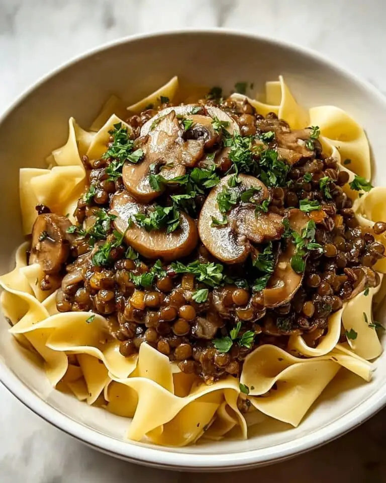 The Perfect Vegan Lentil Mushroom Stroganoff Recipe