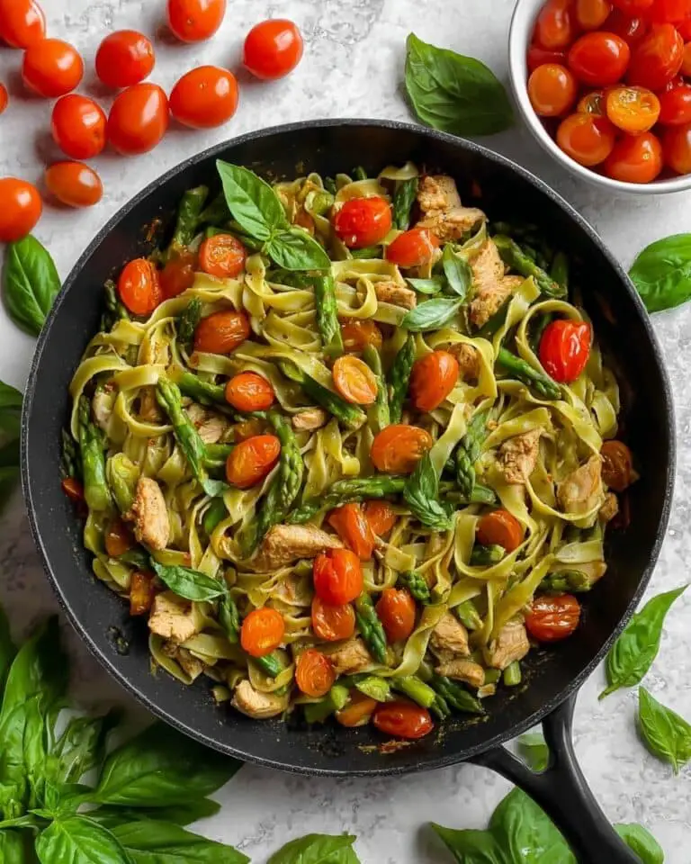 Easy Chicken Asparagus Pasta Recipe