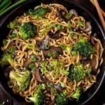 Broccoli Mushroom Ramen Noodles Recipe