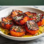Garlic Parmesan Roasted Sweet Potatoes Recipe