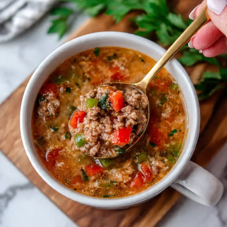 Easy Crockpot Stuffed Pepper Soup Recipe